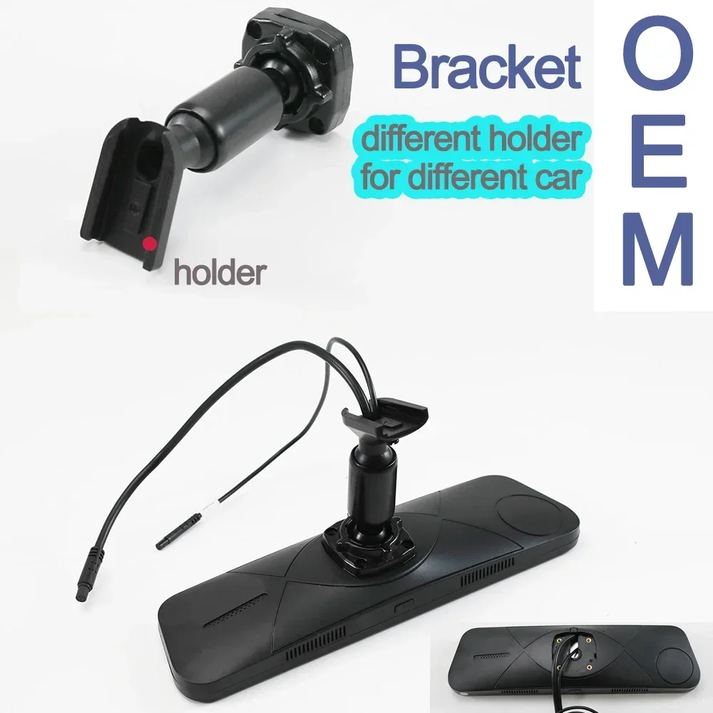 For Toyota RAV4 2012-2015 9.66inch Rear View Mirror Dashcam With 4K Front View 1080P Rearview Camera Parking Monitor System