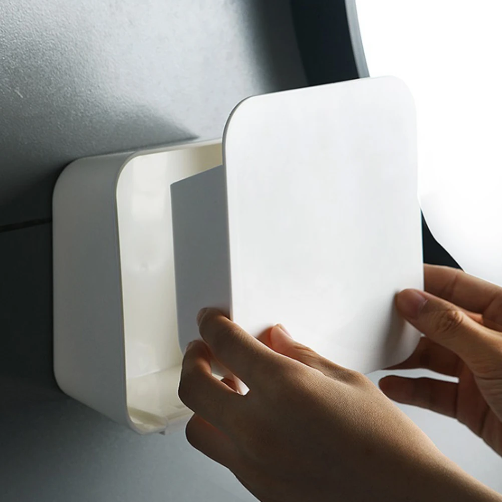 

WallMounted CottonSwab Box StorageHolder PadContainer Organiser Durable RemovableClean SmoothSurface