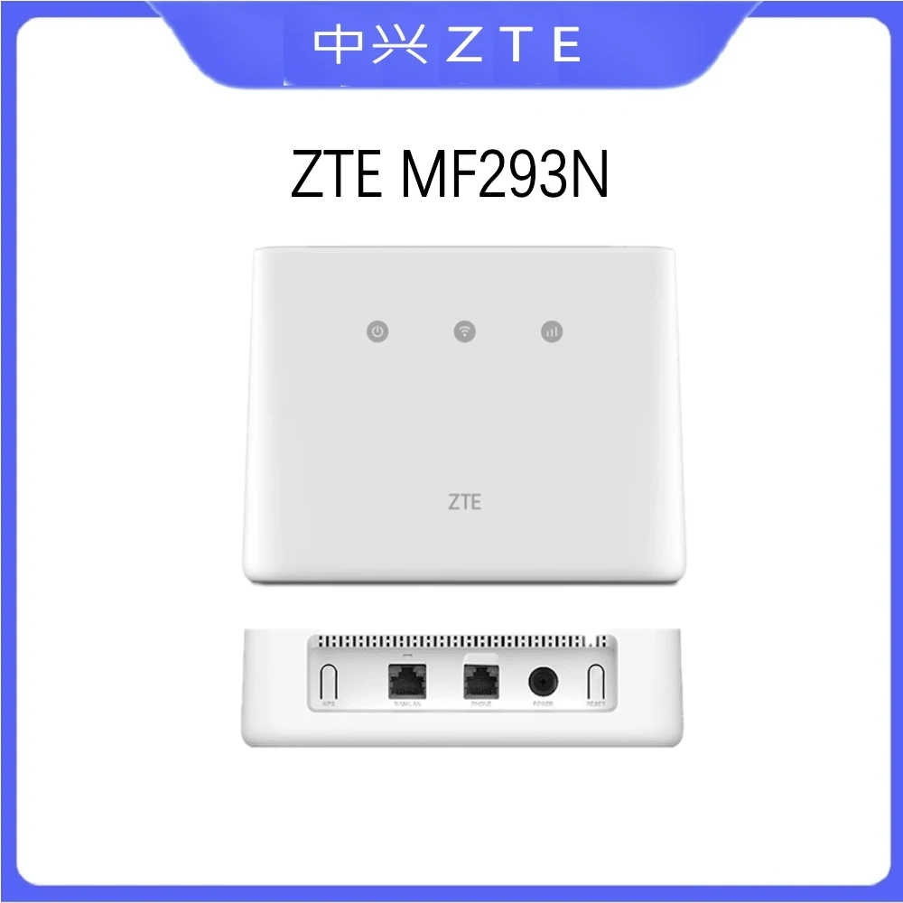 

ZTE MF293N 4G LTE WiFi Router Cat4 150Mbps Sim Card CPE Modem 2.4GHz 300Mbps Supported 32 Users 4G Wireless WiFi Device