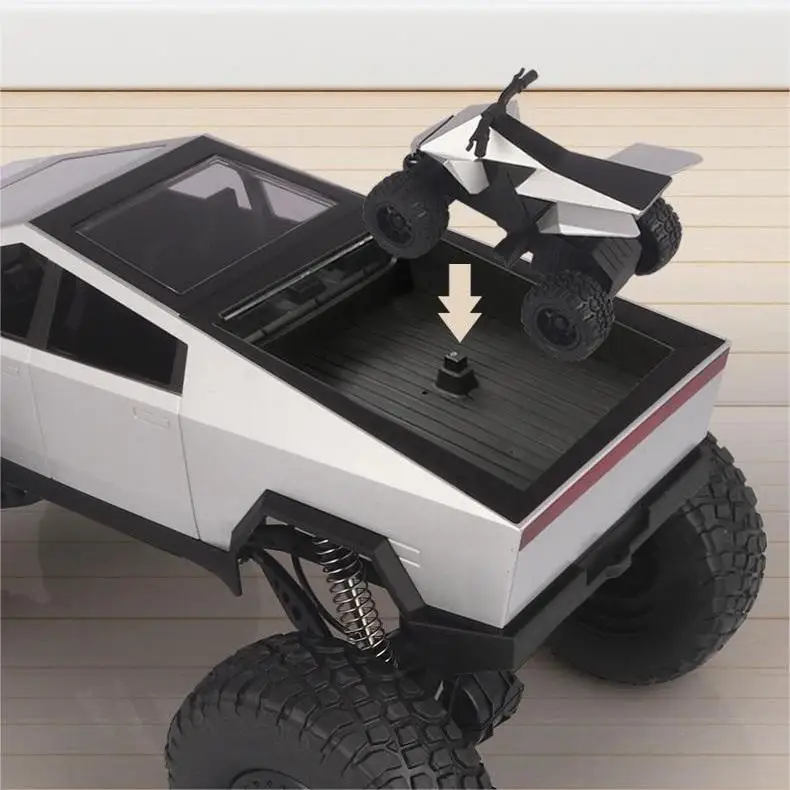 Rc Truck Met Motorfietsen Afstandsbediening Auto 'S Klimmen Crawler Hoge Snelheid Off Road Pick-Up Motorfiets Auto Speelgoed Voor Jongens