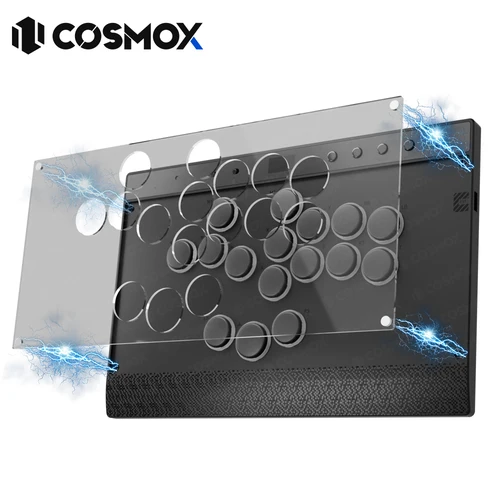 Controlador sin palanca Haute42-COSMOX C16, acrílico magnético, fácil de cambiar, pegatinas DIY, Joystick Arcade Hitbox para Steam Ps4 Ps5