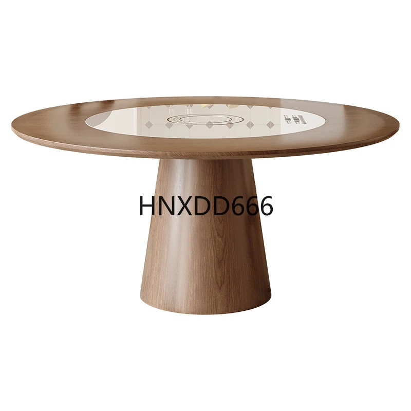 

Stove Design Round Dining Tables Wooden Functional Center Kitchen Tables Chairs Set Restaurant Mesa Comedor Home Furniture