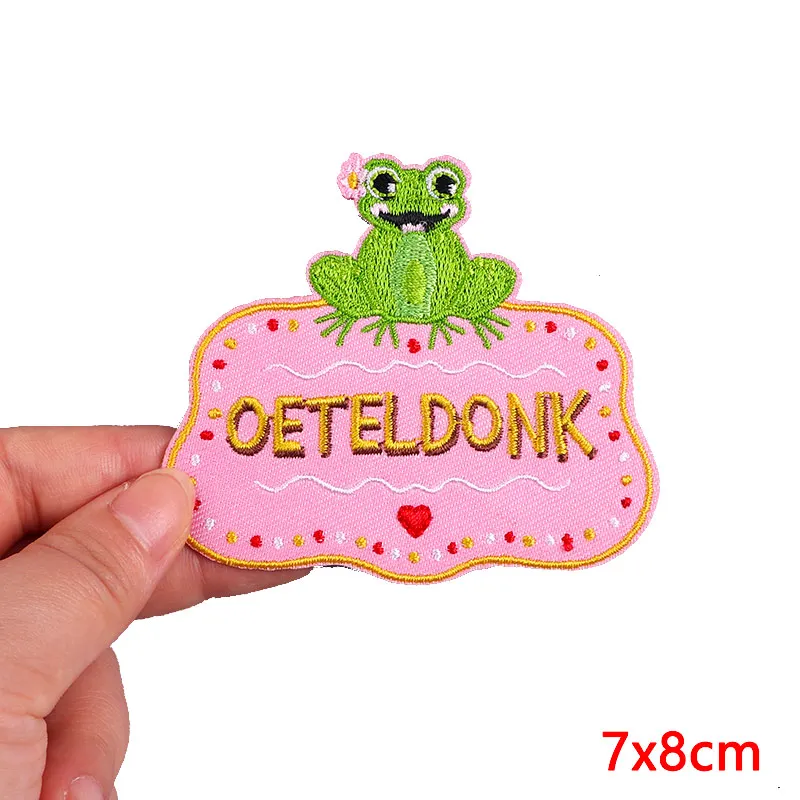 Niederlande Oeteldonk Emblem bestickte Patches für Kleidung Karneval Emblem Eisen auf Patches auf Kleidung Zubehör Applikation DIY – Detail 29