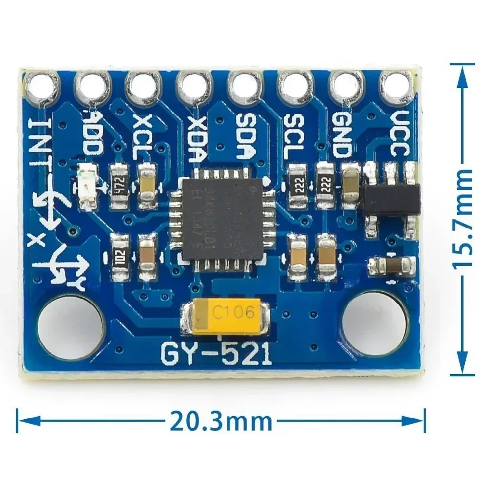 3pcs 6DOF Sensor Module 3-5V Triaxial Accelerometer-gyroscope Sensor Module GY-521 MPU-6050 Modules For Motion Tracking Parts