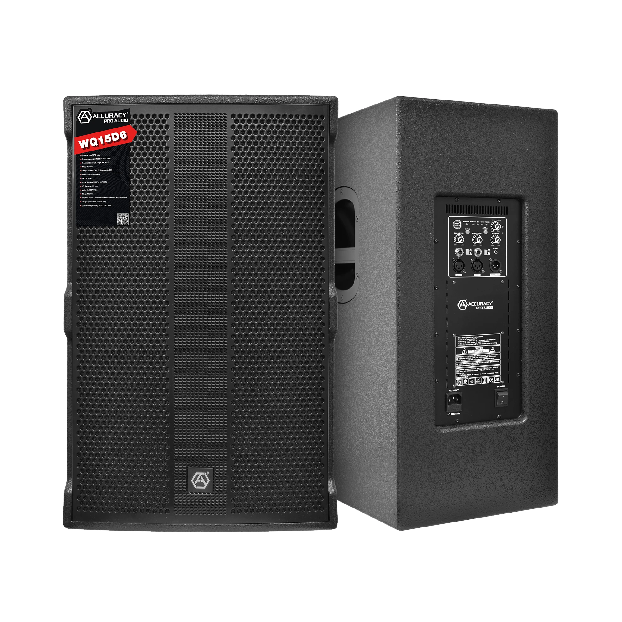 

WQ15D6-2K 15 Inch Quran Marshal Game Subwoofer Professional Wooden Audio Active Speaker