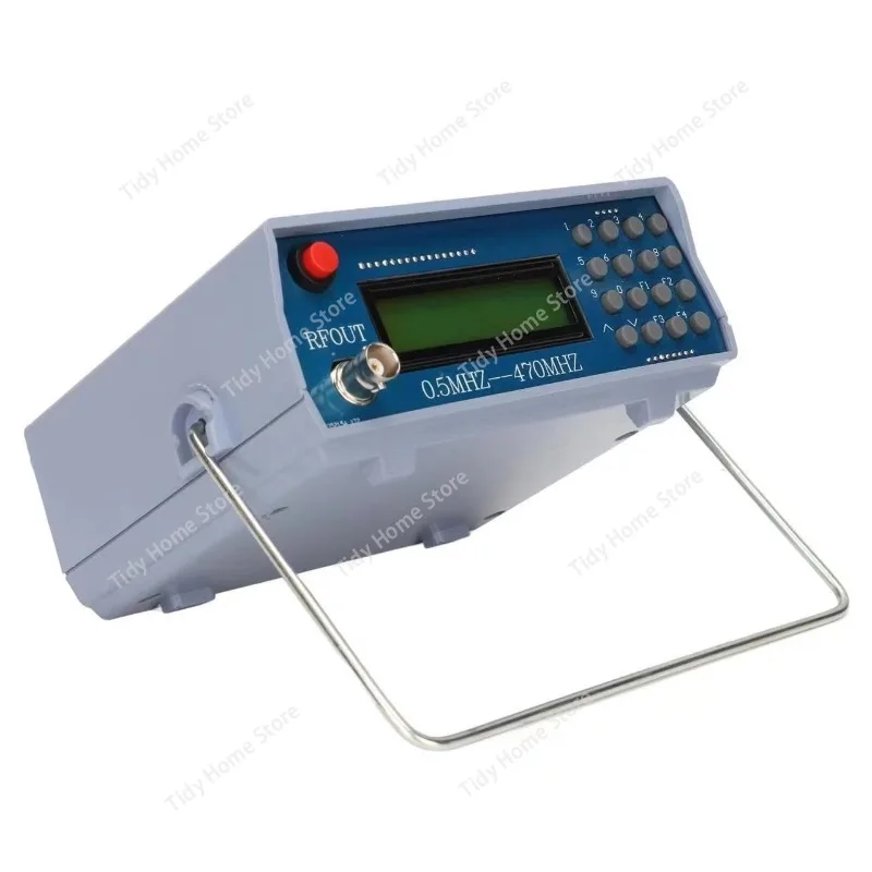 

The 0.5M-470M RF signal source generator is an instrument tester used for the debugging of FM radio walkie-talkies