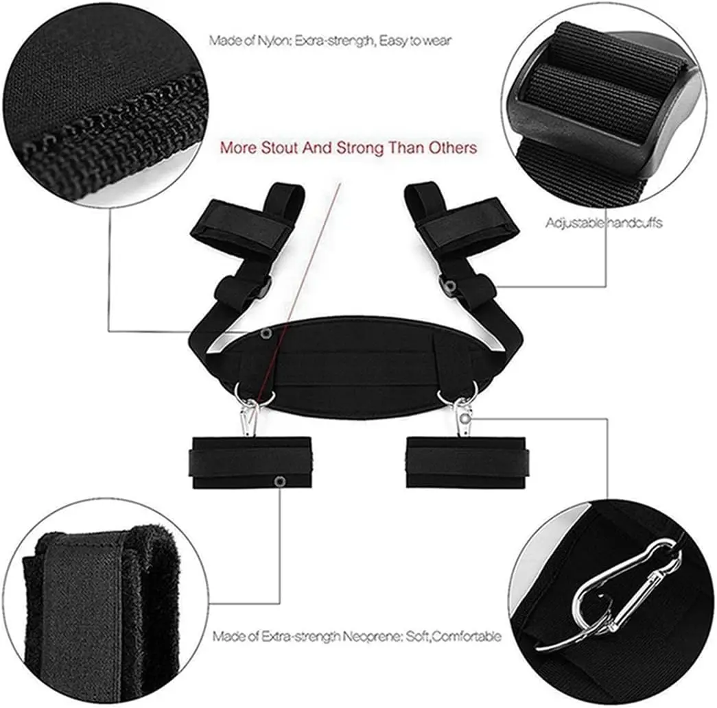 

BDSM Bondage Restraints Kit for Adult Couples Sex Handcuff Toys Thigh Sex Things for Couples Kinky Play Hand Leg Cuffs Strap