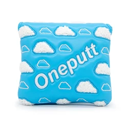 Golf Headcovers for Mallet Putter Covers with Magnetic Closure blue Sky and White Clouds Elegant Embroidery Fits For Golf Mallet