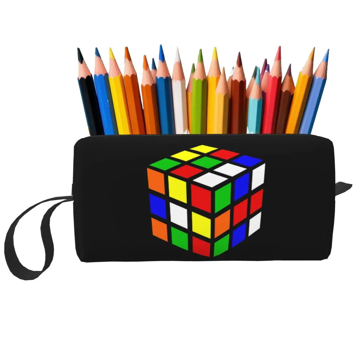 Magic Cube Pencil Case for Boy Girl Pen Box Pencil Bag Stationery Supplies Women Organizer Pouch
