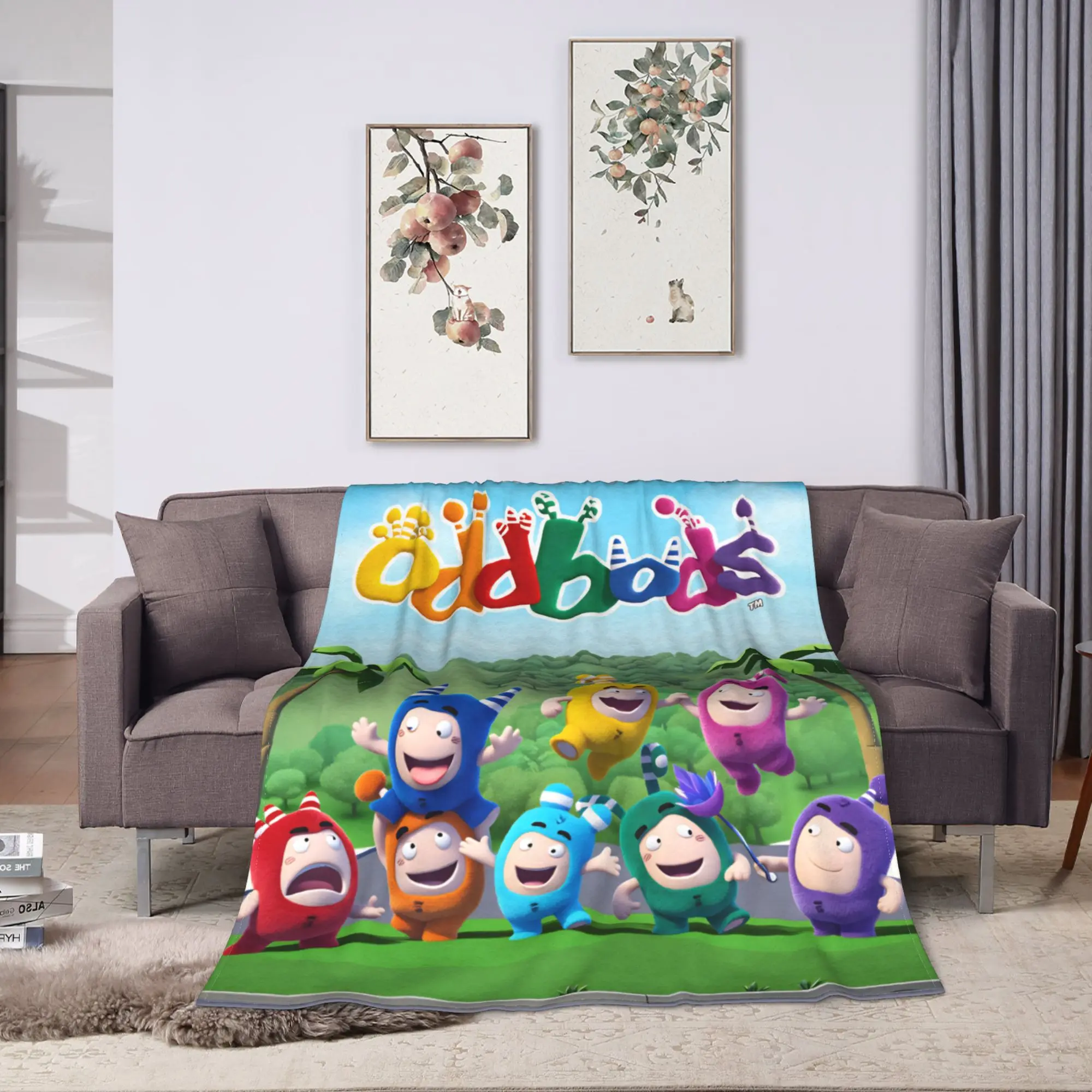 The Oddbods Show (TV Blankets Quality Super Soft Cute Cartoon Throw Blanket Winter Travel Couch Bed Street Trend Bedspread