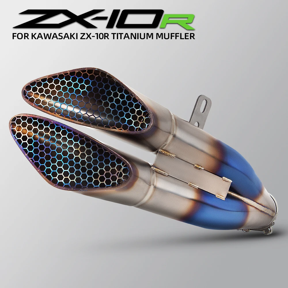 

Slip on line for kawasaki zx10r zx-10r zx10rr 2021-2024 GP Racer Titanium honeycomb Forged motorcycle Exhaust Kit
