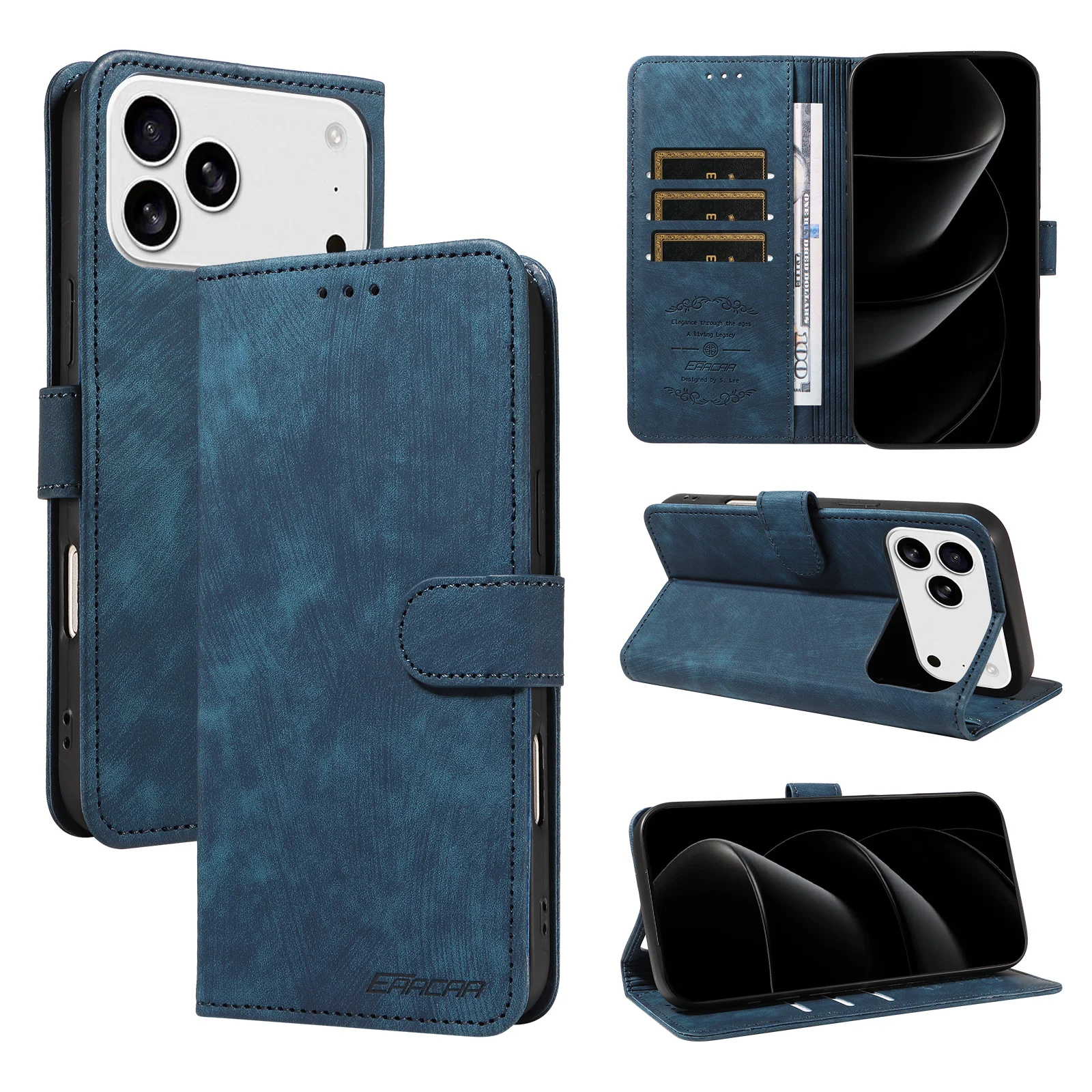 TPU-Leder-Handyhülle für Samsung Galaxy A05 A06 A16 A26 A25 A35 A36 A54 A56, stoßfest, mit Kartensteckplatz, Ständer und Brieftaschen-Abdeckung