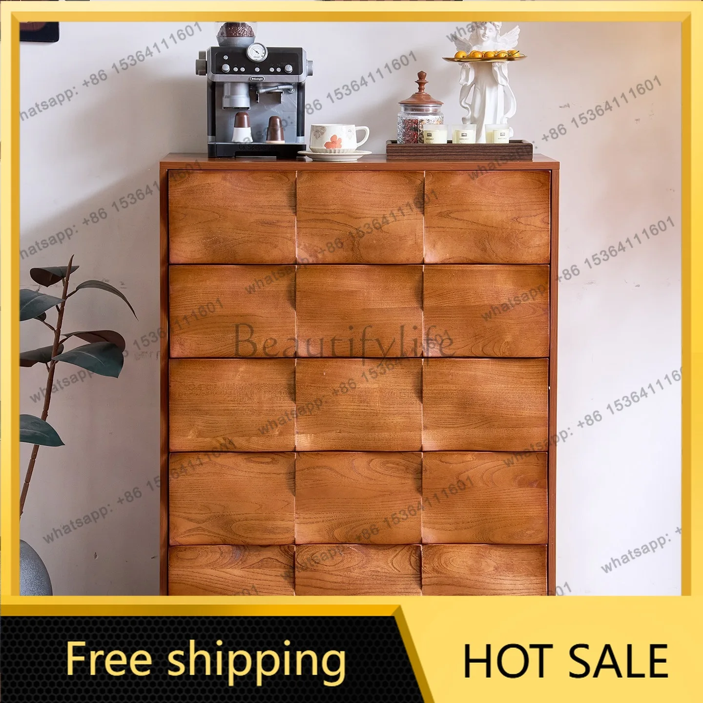 XX. Medieval style living room wall chest cabinet with drawer storage cabinet