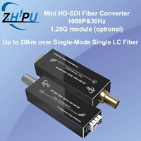 HD/3G-SDI Fiber Converter/Extender, 1080P&30HZ/60Hz, Up to 20km Over Single Mode LC Fiber, (SFP module is optional)