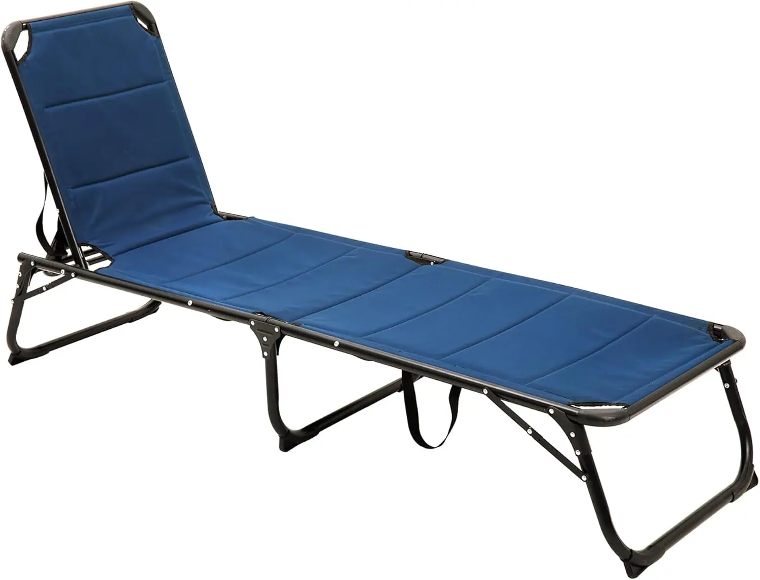 

Folding Lounge Chair Patio Chaise, Outdoor Portable Sun Lounger, Folding Camping Cot, with Adjustable Backrest and Remov
