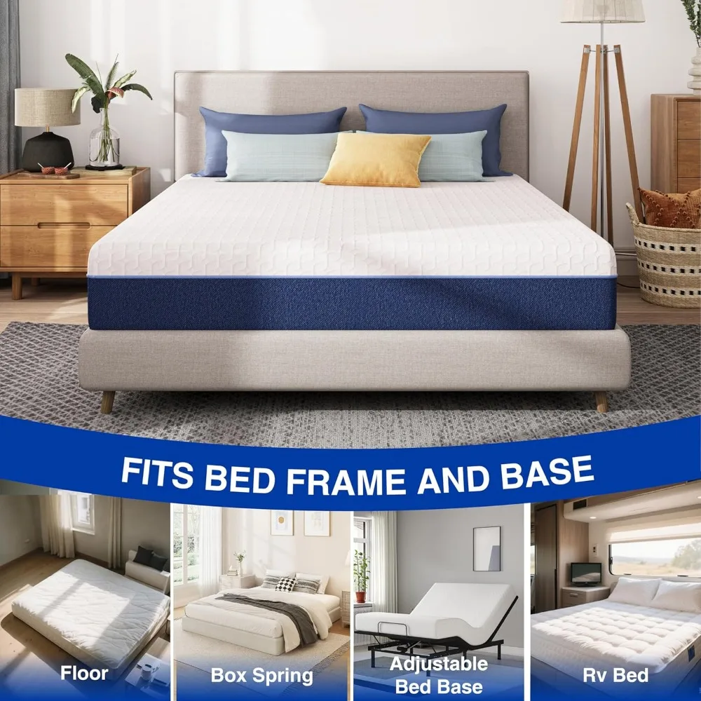 6 Inch Full Gel Cooling Memory Foam Mattress, Pressure Relief, Medium Firm Support，Mattress in a Box, CertiPUR-US Certified image 6