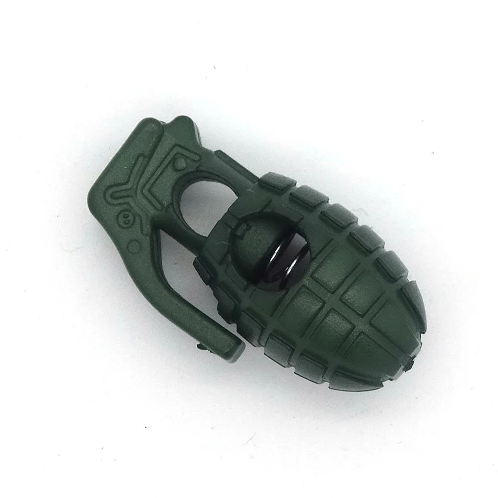 Tappo di bloccaggio del cavo in plastica colorato stile granata da 12 pezzi per paracord/allaccio per scarpe