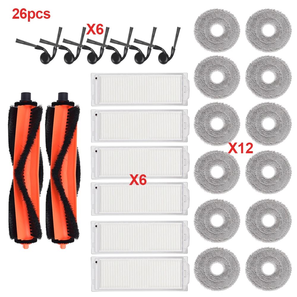 Complete Spare Parts Bundle for Xiaomi S40 PRO / OV71GL Robot Vacuum Mop Cloth Main Roller Side Brushes Dust Bag Washable Filter image 6