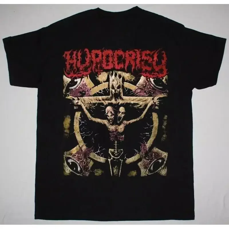Nueva camiseta negra de tamaño completo de Merry Christmas Hypocrisy Band Bt600