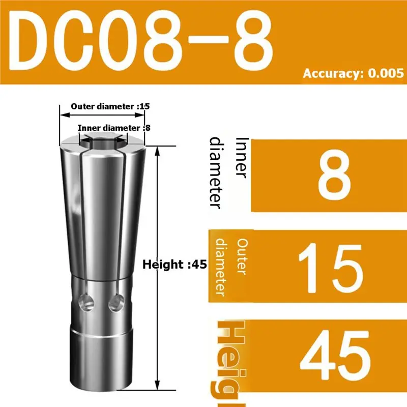 ALIM-For DC04 DC06 DC08 High Lathe Pull Back Collet Spring Collet Set