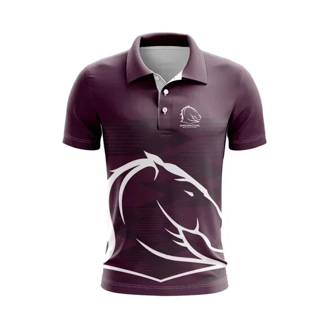 2024 Bris1919 Broncos Domicile/Extérieur//Entraînement Polo Rugby Jersey-Hommes Taille: S-5XL (Imprimer le nom et le numéro personnalisés)