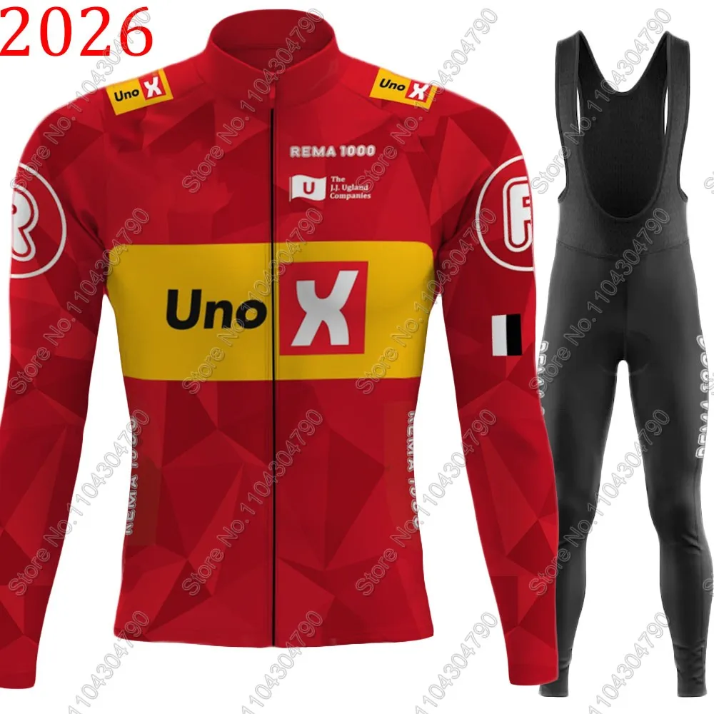 Uno X Pro team 2026 conjunto de Jersey de ciclismo de manga larga Ropa de montaña de Noruega traje para hombre MTB bicicleta pantalones de carretera babero Maillot Ropa