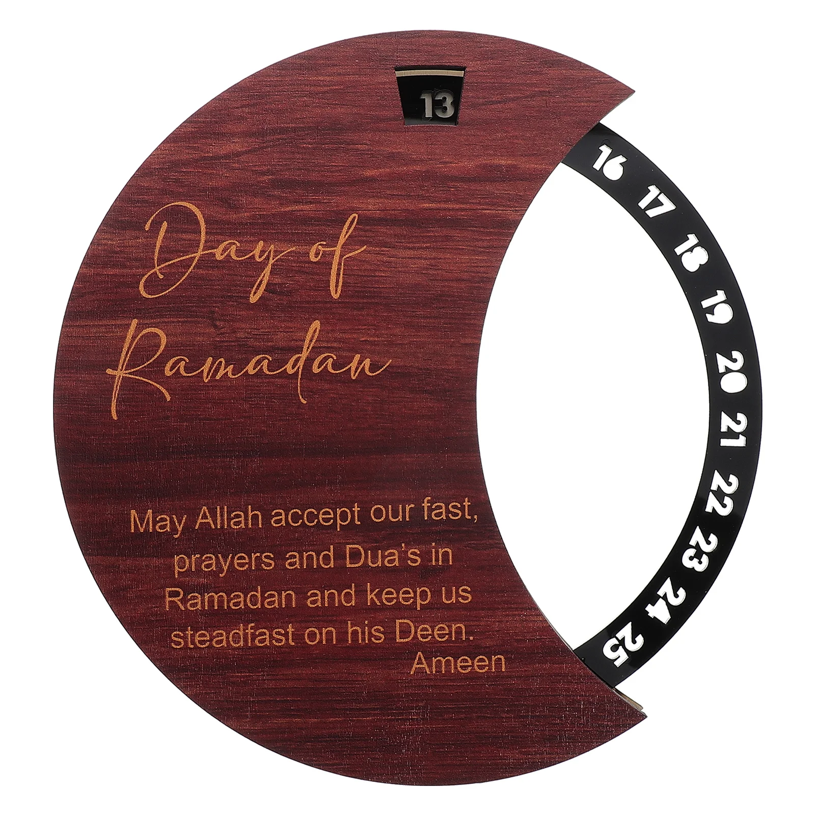

Countdown Ornaments Calendar Acrylic Desktop Decor Holiday Advent Wheel Eid Decorate Mubarak Ramadan Board
