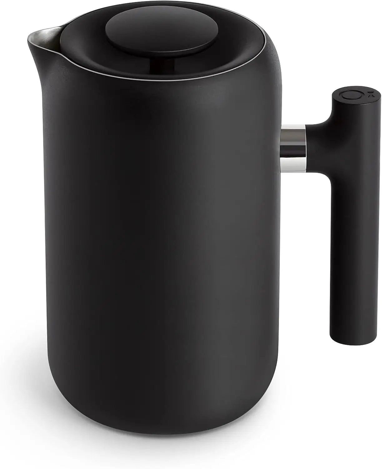 

Clara Insulated Coffee Maker with Enhanced Filtration System - Portable French Press Stainless Steel - 24 oz Carafe - Matte Blac