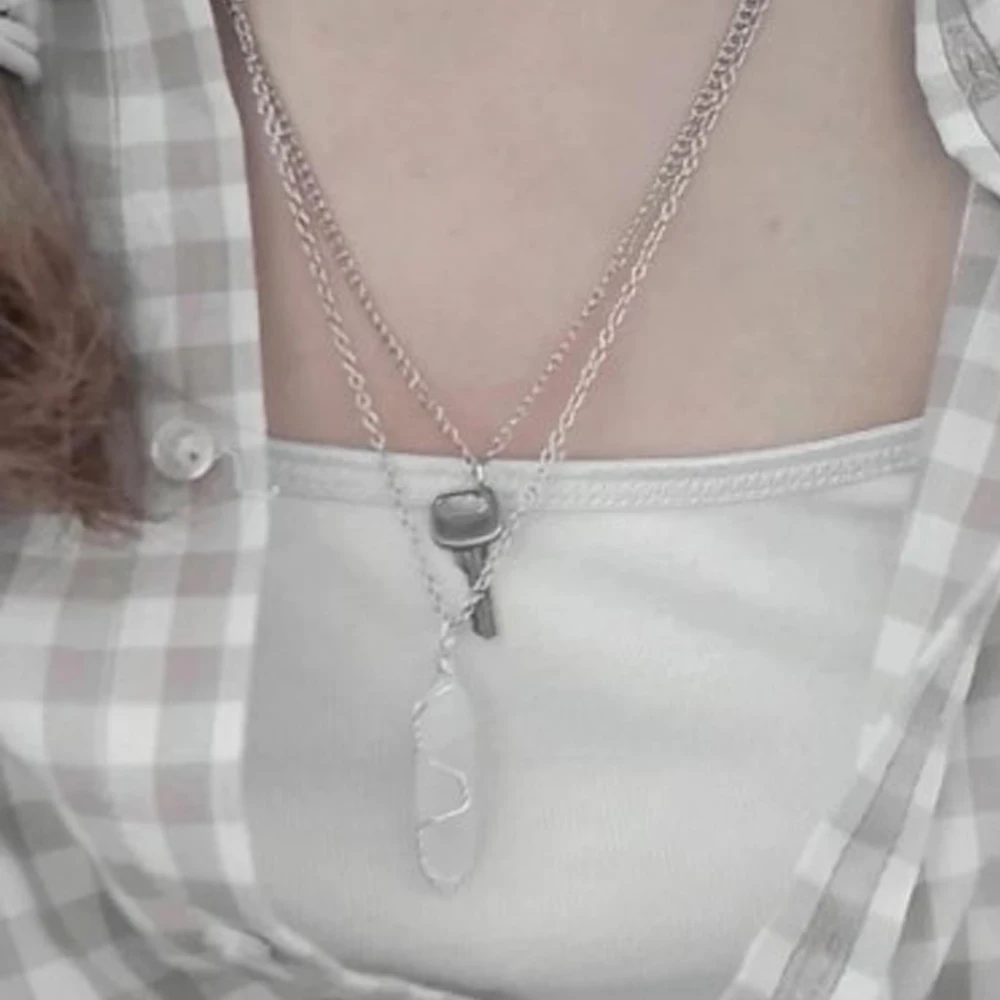 Hexagonal Natural Stone Wire-Wrap Amethyst Quartz Pendant