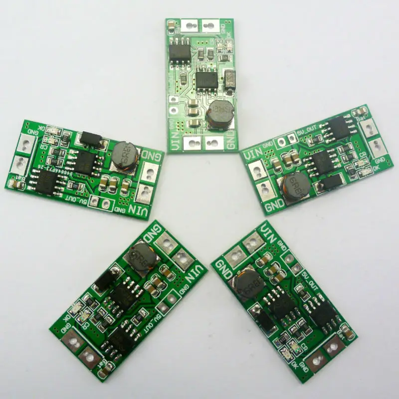 

5 Pcs DD05CRTA DC 1.5V 3V 3.3V 3.7V 5V to 4.2V Boost Charger Charging module 0.9-5V to 5V DC DC Step-up Board