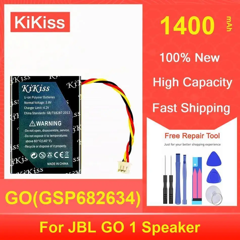 

Kikiss Battery 1400Mah GO(GSP682634) For JBL GO 1 Speaker