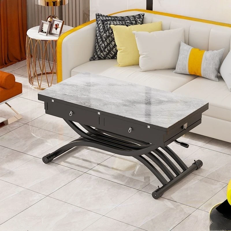Lifting coffee table dining table integrated, multi-functional dual-purpose small apartment