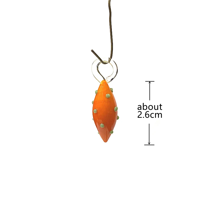 2Pcs Colorful Marquise Glass Pendant Dopamine Mini Polka Dot Charms DIY Craft Jewelry Making Accessories for Handmade Lovers