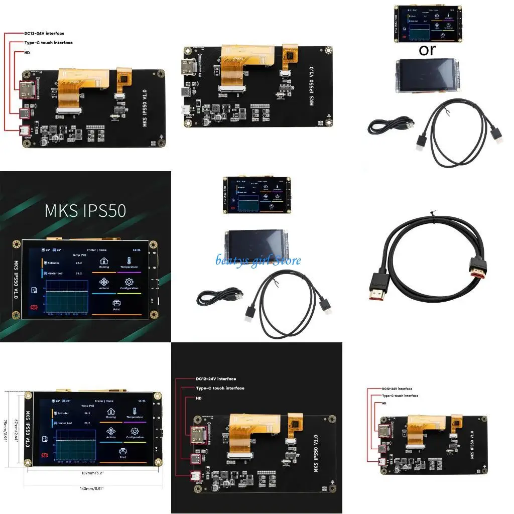 

C7AB 5in TFT Screen Display LCD 12-24V for 3D Printer