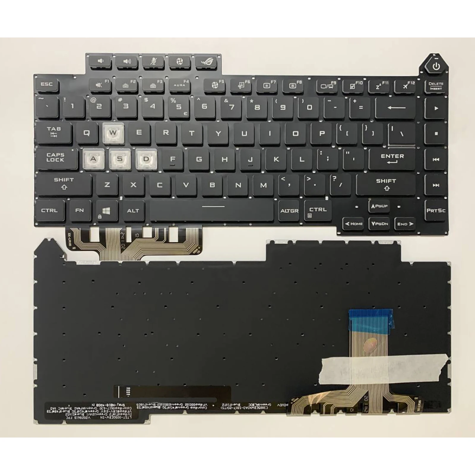 

US Layout for ASUS 2021 G15 G513Q G513QY/QM G533 G513RC/RM/RW ROG 5R G15 Strix G513QR/QE/IM/IE/IC Laptop Keyboard backlight