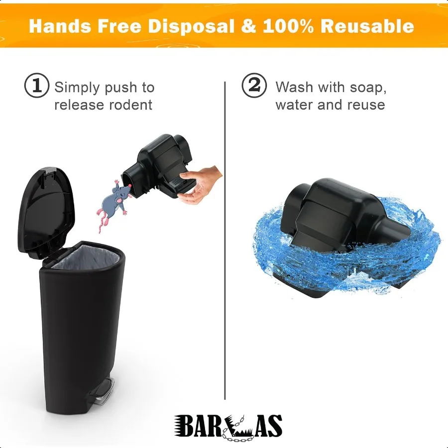 Tunneled Safe Pest Control Rat Trap Humane Dual Entry Traps for Rats and Mice Rat Snap Traps with Safe Pedal Design Outdoor Rod