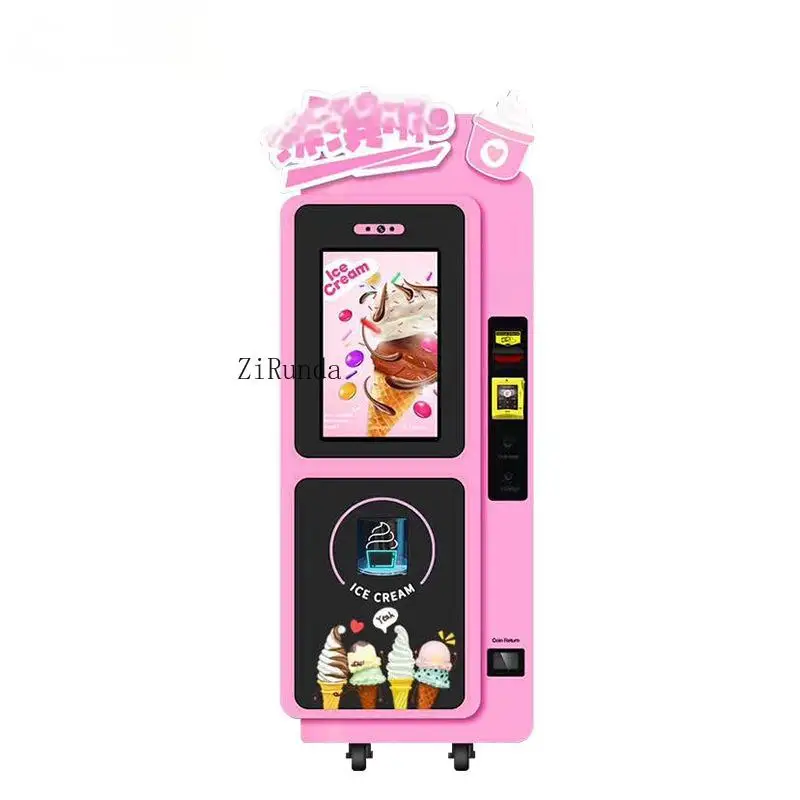 Mesin Es Krim Lunak Industri dan Komersial Otomatis dengan Rem Mesin Penjual Es Krim Lunak