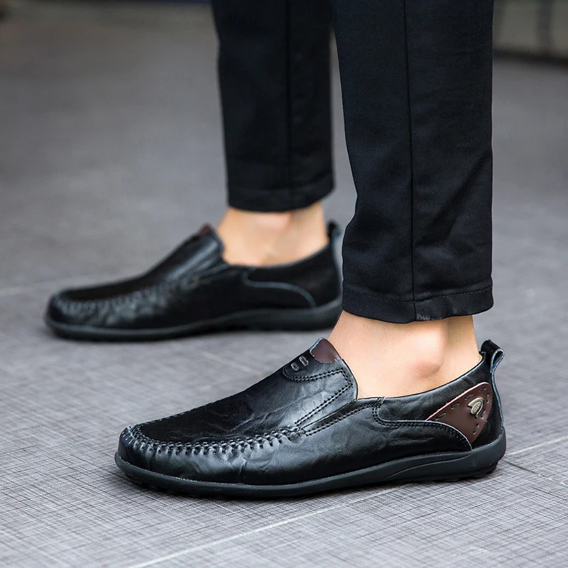 

New 2023 Slip On Men Loafer Shoes Spring Wholesale Mocassin Men's Flat Casual Shoes Fashion Man Shoes Male Footwear Plus Size