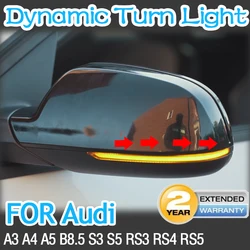 for Audi A4 A5 S5 B8.5 RS5 RS4 Dynamic Scroll LED Turn Signal Light Sequential Rearview Mirror Indicator Blinker Light