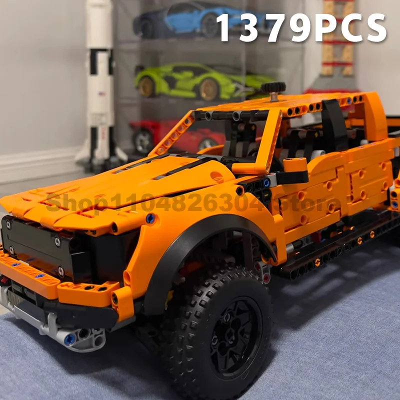 025 New1379PCS Tech: 10 F-150 شاحنة سيارة كتل التقاط الطوب على الطرق الوعرة MOC 42126 تجميع لعبة للأطفال الصبي هدايا عيد اللعب #2