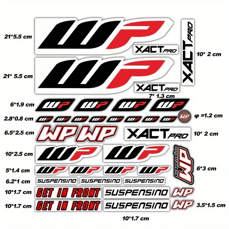 

WP Moto Sticker Accessory Laser Rainbow Suspension Modification decoration Motorcycle Waterproof Decal