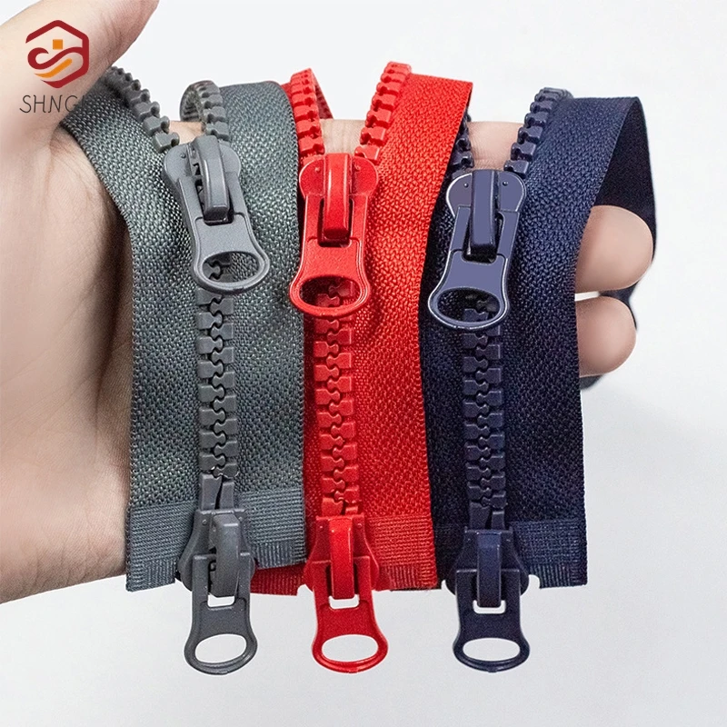 1pc 60/80cm Resin Zipper Open-end Single/double Sliders Zippers Two-way Jacket Coat Long Zip Diy Bag Garment Sewing Accessories