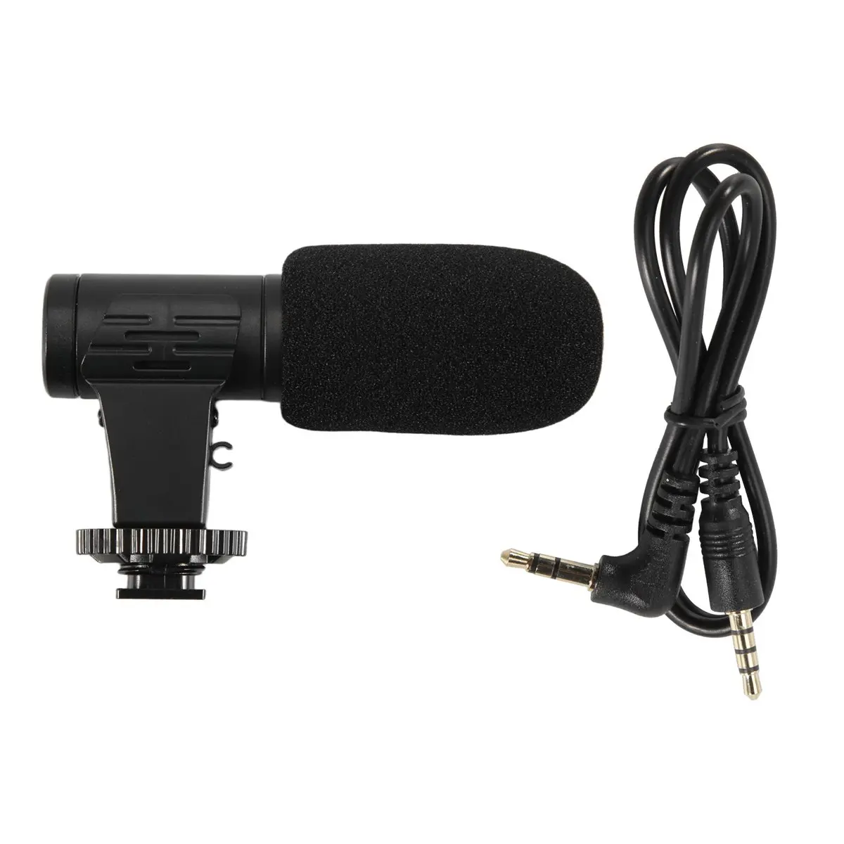 DT60 Video Microphone On-Camera Condenser Record Interview Vlog Mic for Phone DSLR Camera 3.5mm Microphone