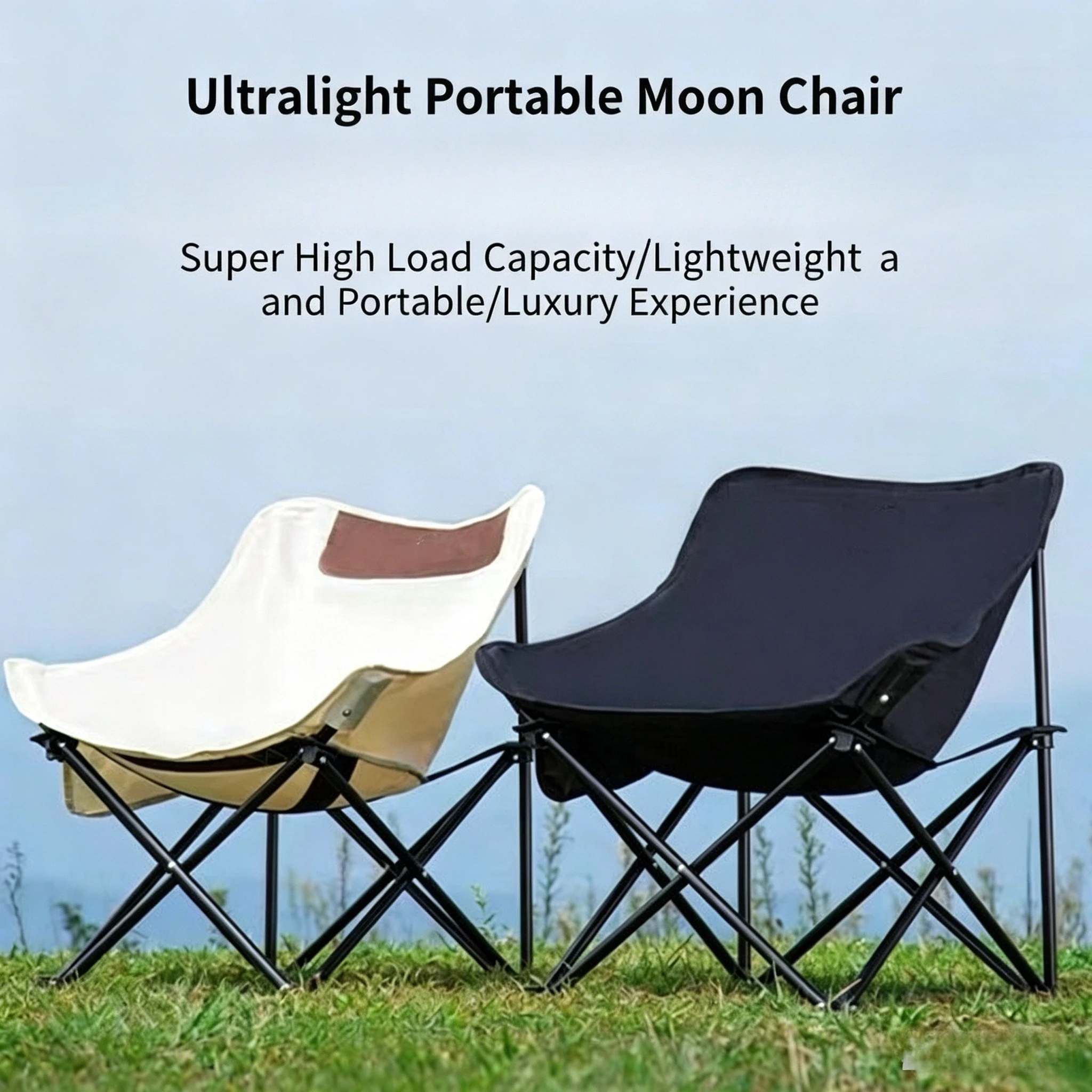 

Outdoor Folding Portable Moon Chair Portable Chair Camping Chair Picnic Gear Fishing Small Horse Stool Student Sketching