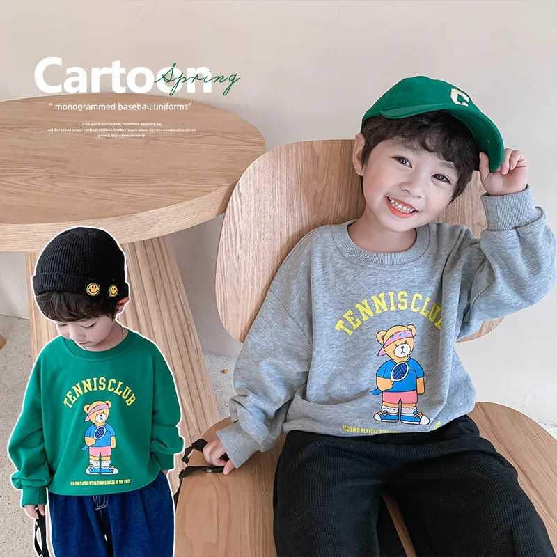 

Boys Hoodies Sweatshirts Jacket Overcoat 2022 Lovely Spring Autumn Top Thicken Pullover Tops Cotton Toddler Pullover Baby's Kids