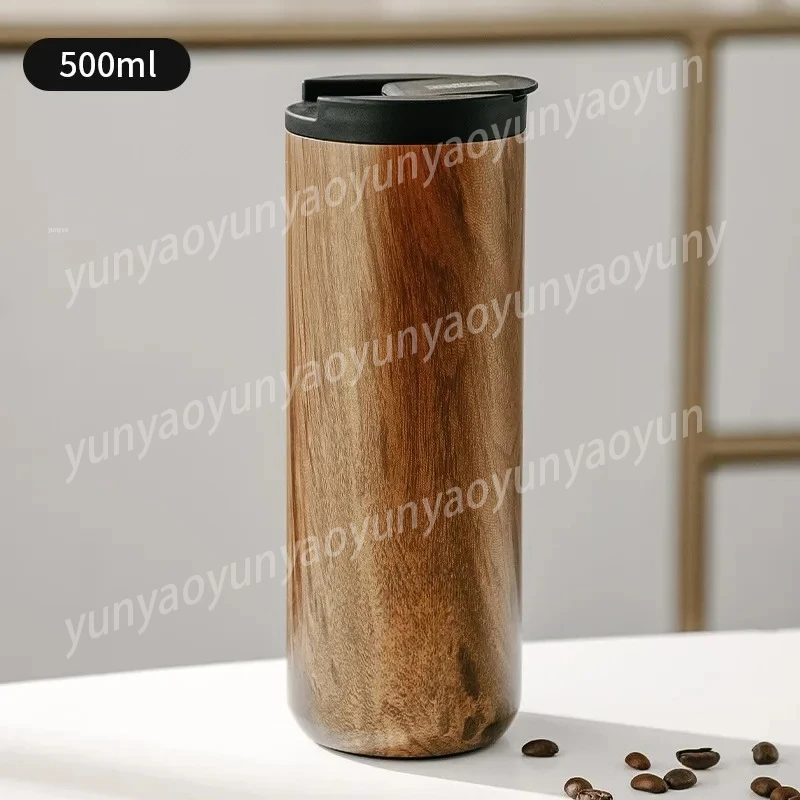 

Wood Grain Pattern Thermal Cup Coffee Travel Mug Insulated Vaccum 304 Stainless Steel Thermos Bottle Tumbler Keep Hot/Cold P2I7T