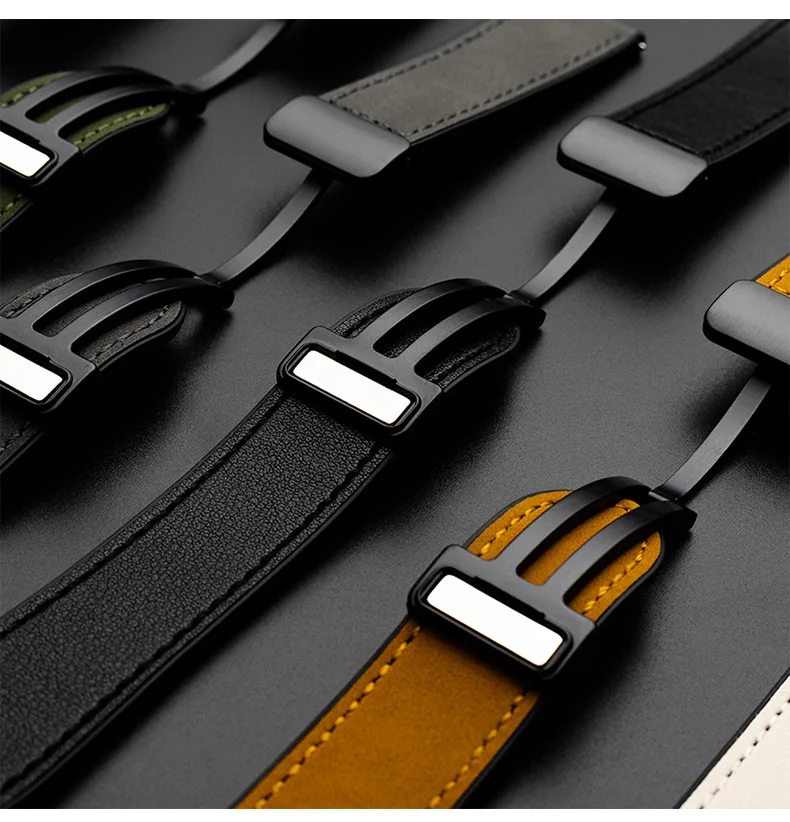 سوار جلدي مغناطيسي من السيليكون لساعة هواوي فيت 3 4 برو للنساء والرجال سوار ساعة بحزام حلقة لهواوي فيت 3/4 مشبك