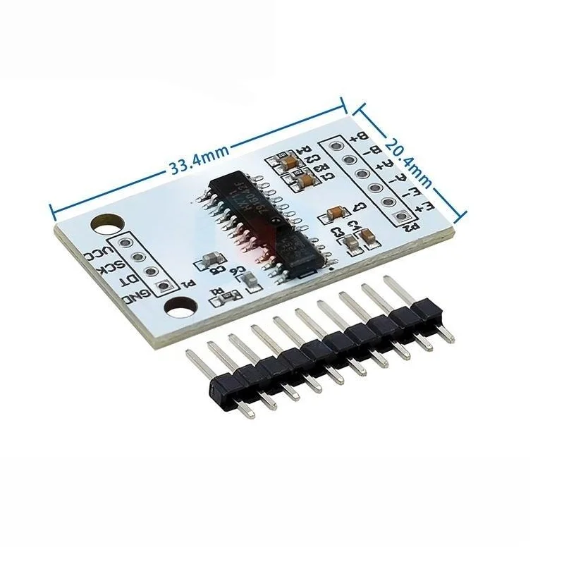 HX711 24-Bit-ADC-Modul mit integrierter externer Referenzspannung TL431, Zweikanal-Wägesensor, 24-Bit – Detail 2