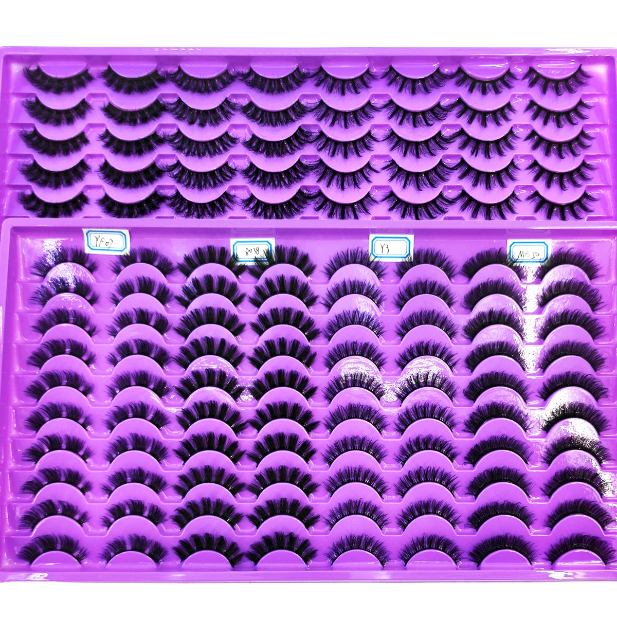 Eyelash Extension Human Hair - 40 Pairs 92 styles Natural Fluffy