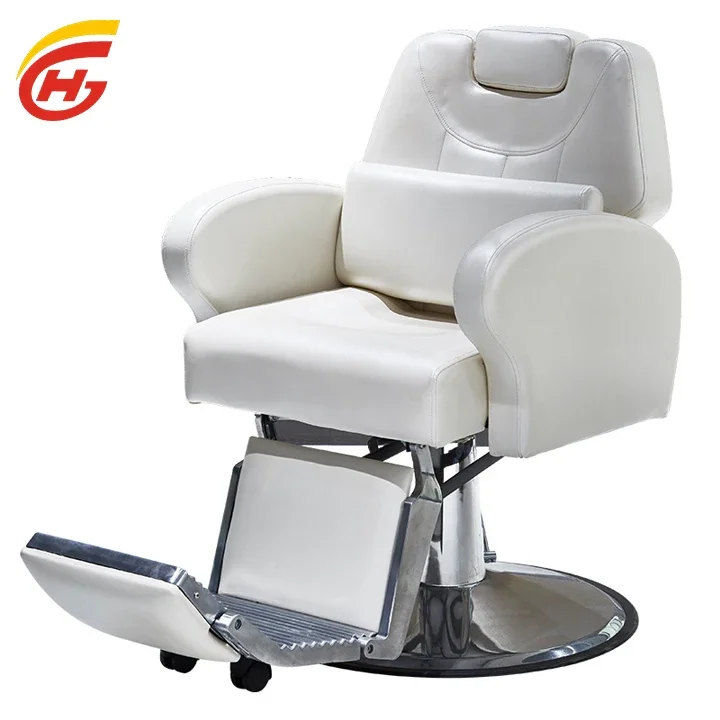 Hot Sale Luxury Big Barber Chair Adopts High-end Steel Structure, Can Be Tilted And Stretched, Suitable For Salon Shop